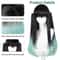 Muichiro Tokito Cosplay Wig BlacktoCyan Gradient HeatResistant Synthetic Anime Wig 3