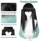 Muichiro Tokito Cosplay Wig BlacktoCyan Gradient HeatResistant Synthetic Anime Wig 3