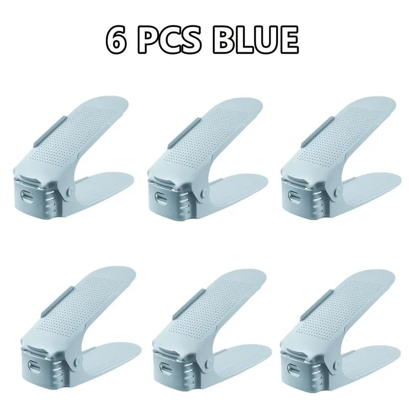 Adjustable Shoe Slots Organizer Set Double Layer Shoe Space Saver For Closet Cabinet 10