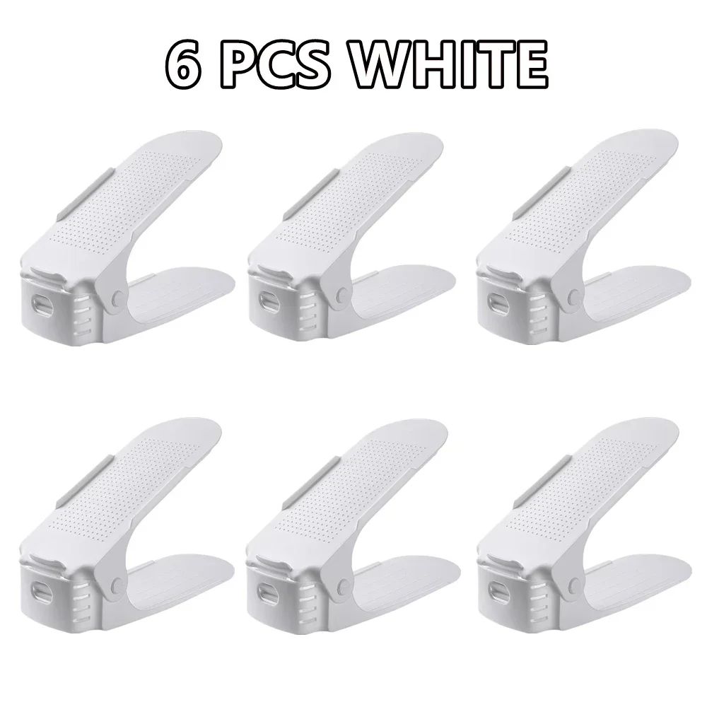 Adjustable Shoe Slots Organizer Set Double Layer Shoe Space Saver For Closet Cabinet 11