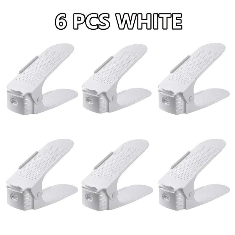 Adjustable Shoe Slots Organizer Set Double Layer Shoe Space Saver For Closet Cabinet 11