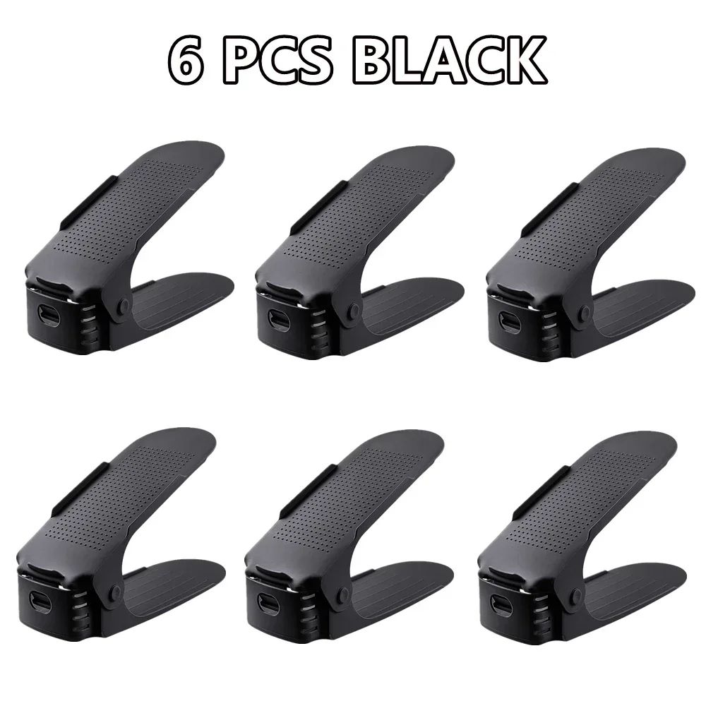 Adjustable Shoe Slots Organizer Set Double Layer Shoe Space Saver For Closet Cabinet 12