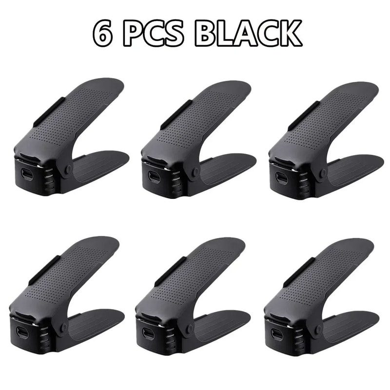 Adjustable Shoe Slots Organizer Set Double Layer Shoe Space Saver For Closet Cabinet 12