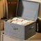 Foldable Storage Box With Lid Large Quilt Clothes Organizer Under Bed Fabric Storage Bin 7