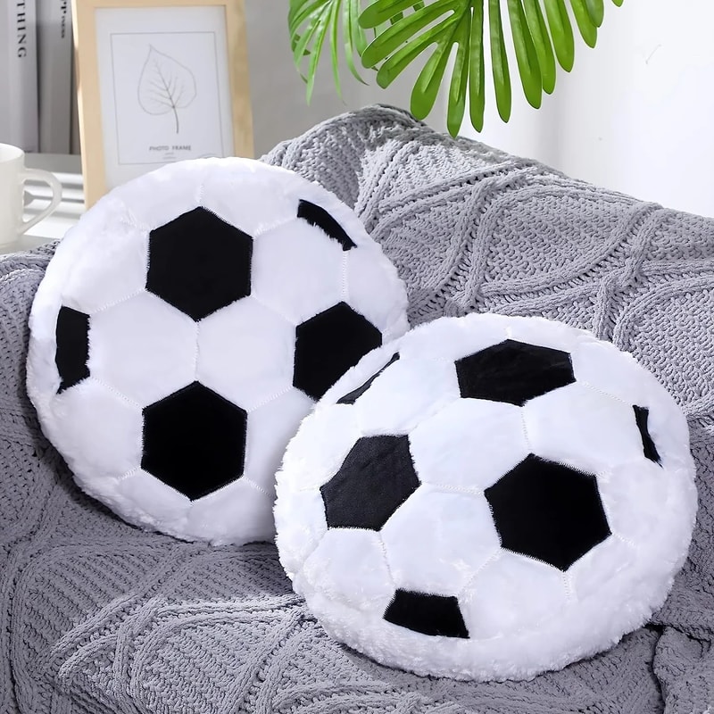 Football Plush Pillow Soft Fan Cushion For Couch Bed Cozy Football Throw Pillow For Kids Teens S 0