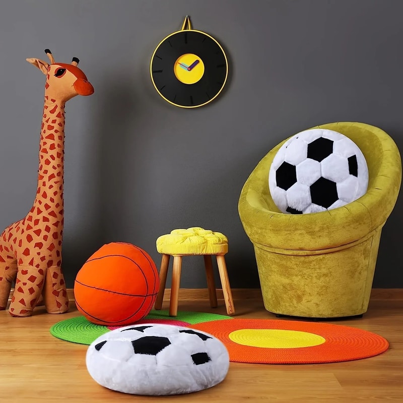 Football Plush Pillow Soft Fan Cushion For Couch Bed Cozy Football Throw Pillow For Kids Teens S 2