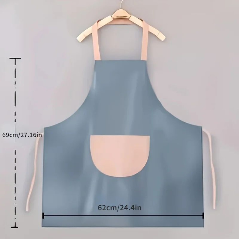 Waterproof Canvas Cooking Apron For Men Women OilResistant Kitchen Apron With Adjustable Neck Stra 2