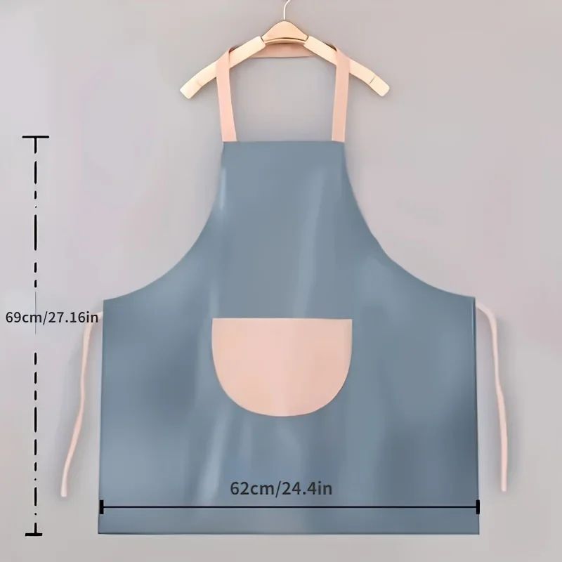 Waterproof Canvas Cooking Apron For Men Women OilResistant Kitchen Apron With Adjustable Neck Stra 2