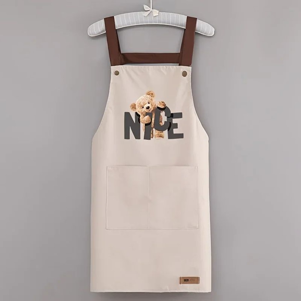 Waterproof Canvas Cooking Apron For Men Women OilResistant Kitchen Apron With Adjustable Neck Stra 7