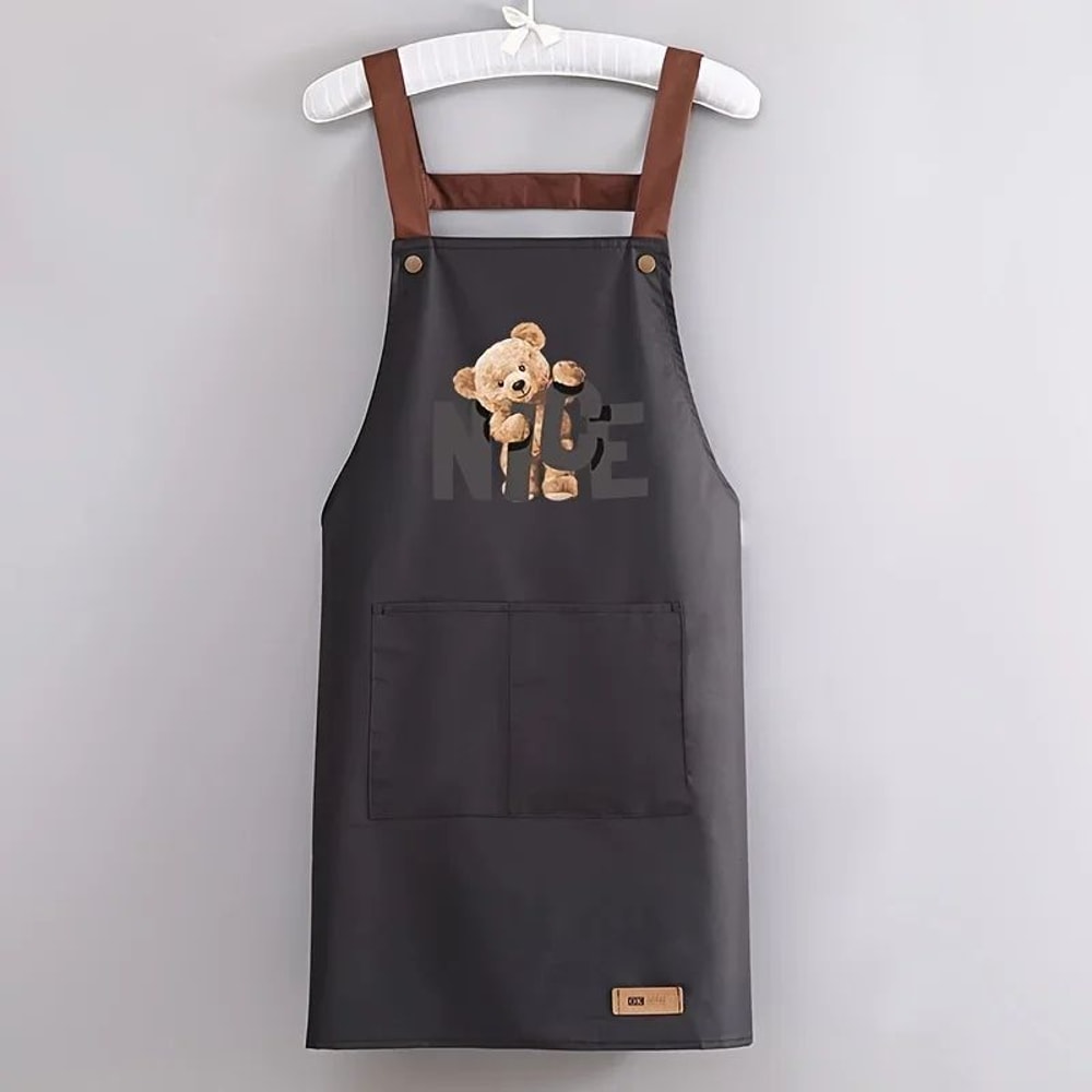 Waterproof Canvas Cooking Apron For Men Women OilResistant Kitchen Apron With Adjustable Neck Stra 6