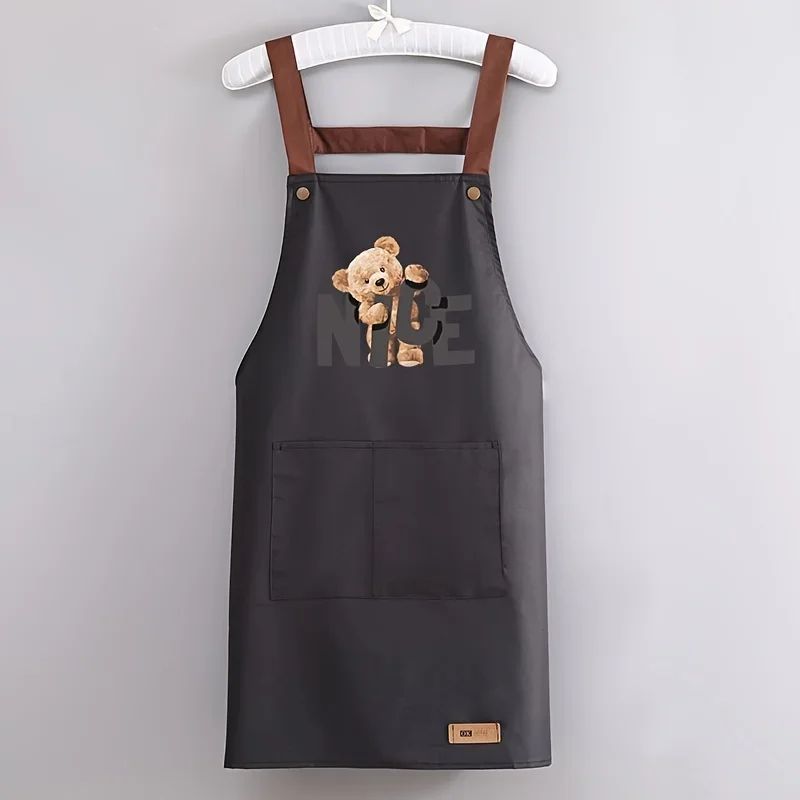Waterproof Canvas Cooking Apron For Men Women OilResistant Kitchen Apron With Adjustable Neck Stra 6