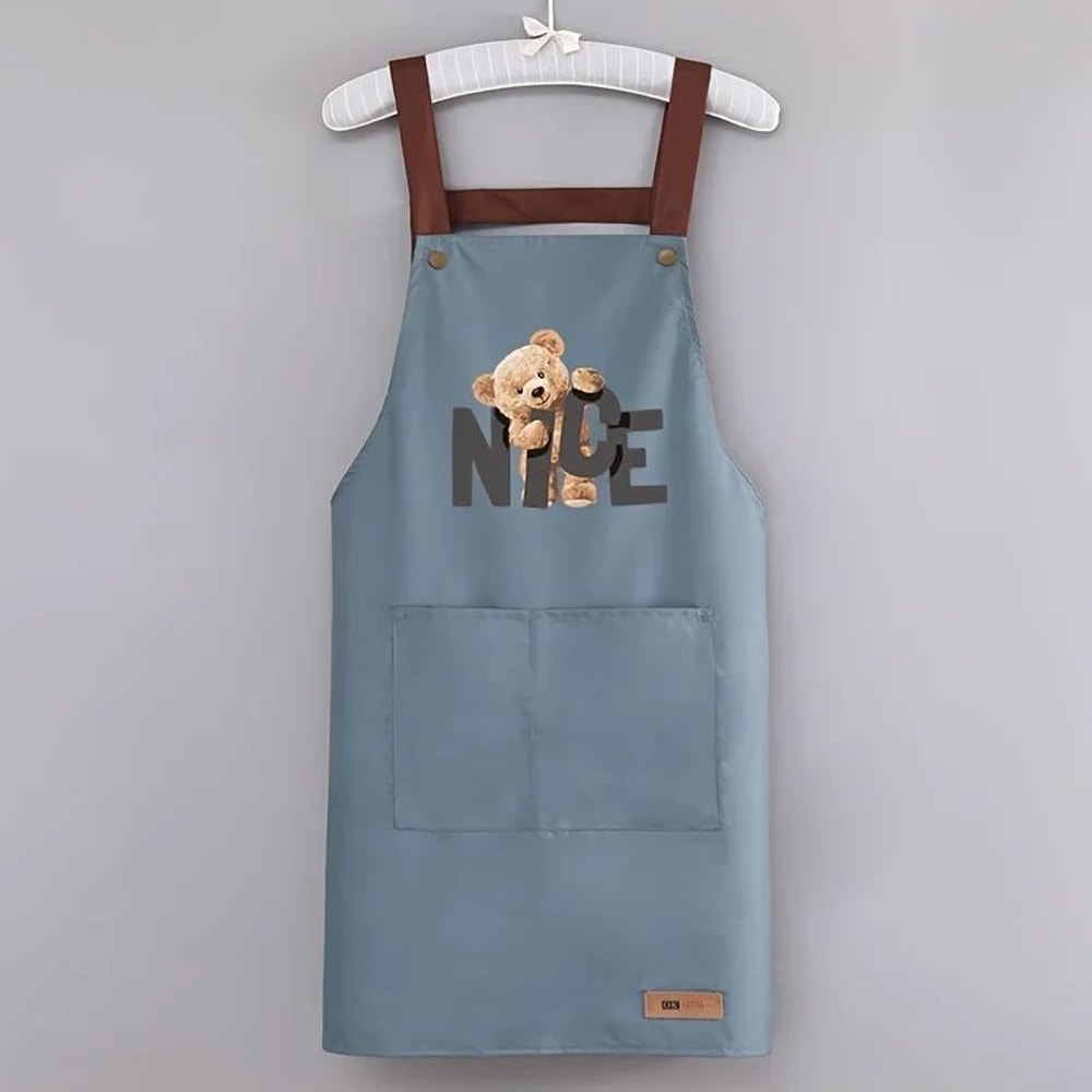 Waterproof Canvas Cooking Apron For Men Women OilResistant Kitchen Apron With Adjustable Neck Stra 9