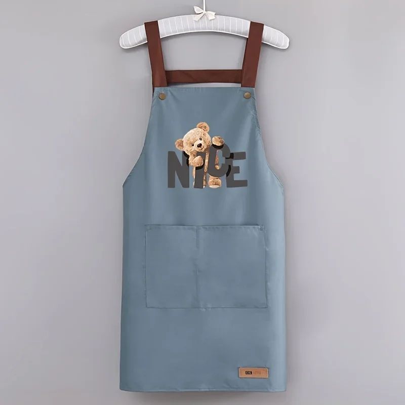 Waterproof Canvas Cooking Apron For Men Women OilResistant Kitchen Apron With Adjustable Neck Stra 9