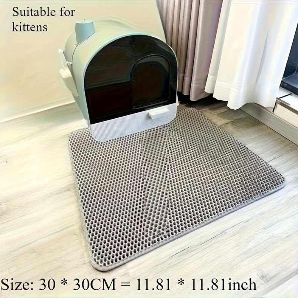 Extra Large Double Layer Cat Litter Mat Waterproof Litter Trapping Litter Box Mat 6