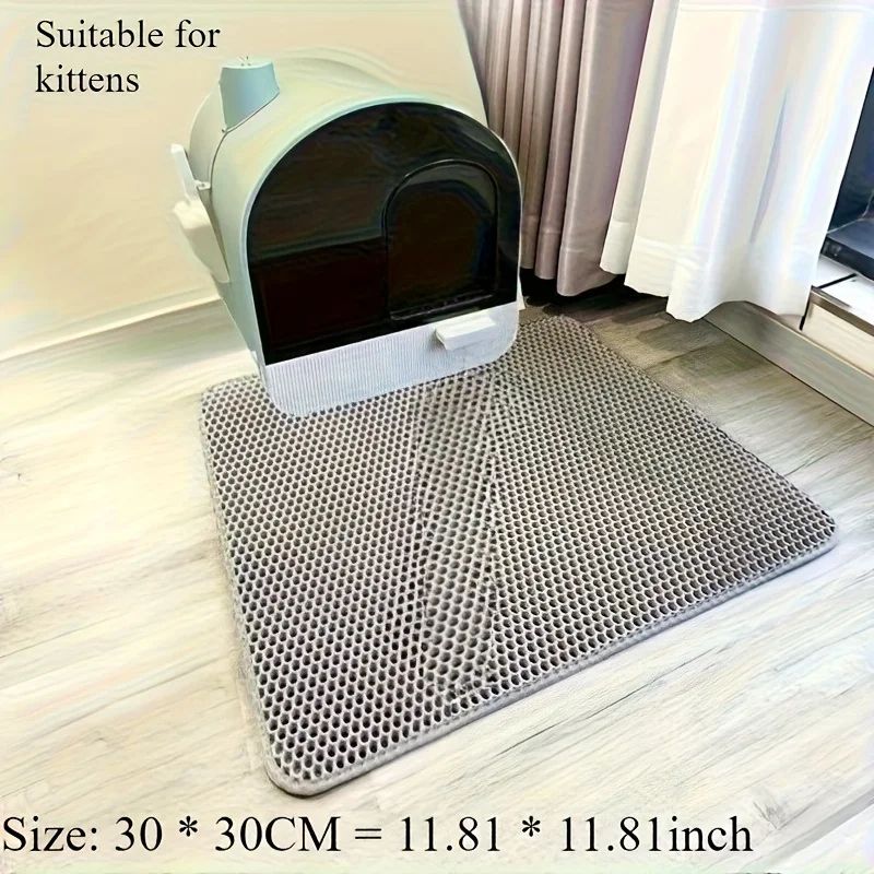 Extra Large Double Layer Cat Litter Mat Waterproof Litter Trapping Litter Box Mat 6