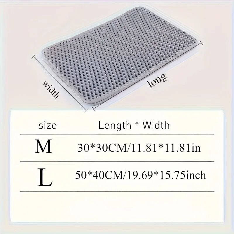 Extra Large Double Layer Cat Litter Mat Waterproof Litter Trapping Litter Box Mat 2