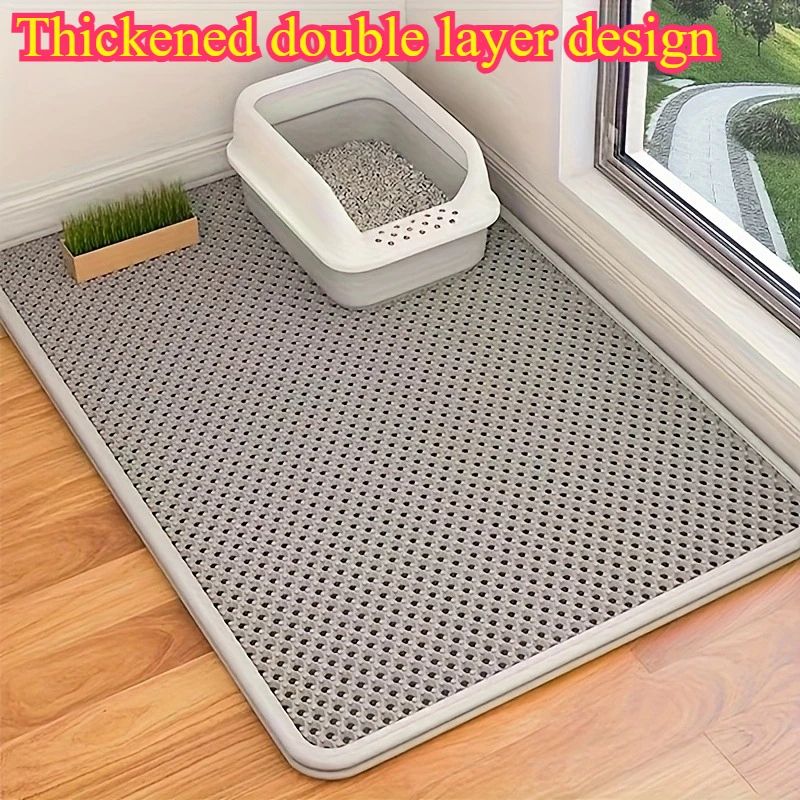 Extra Large Double Layer Cat Litter Mat Waterproof Litter Trapping Litter Box Mat 4