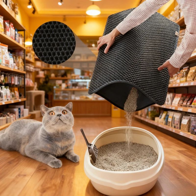 Extra Large Double Layer Cat Litter Mat Waterproof Litter Trapping Litter Box Mat 5