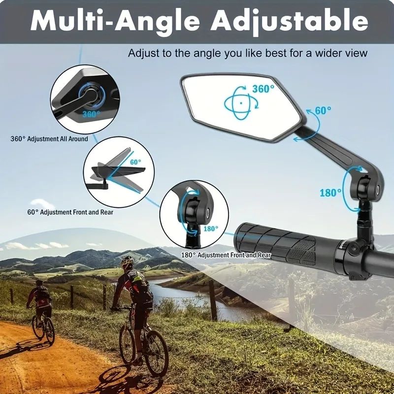 360 Adjustable Mirror HD Wide Angle Rearview Mirror Universal Blind Spot Mirror For Cars Motorcyc 3
