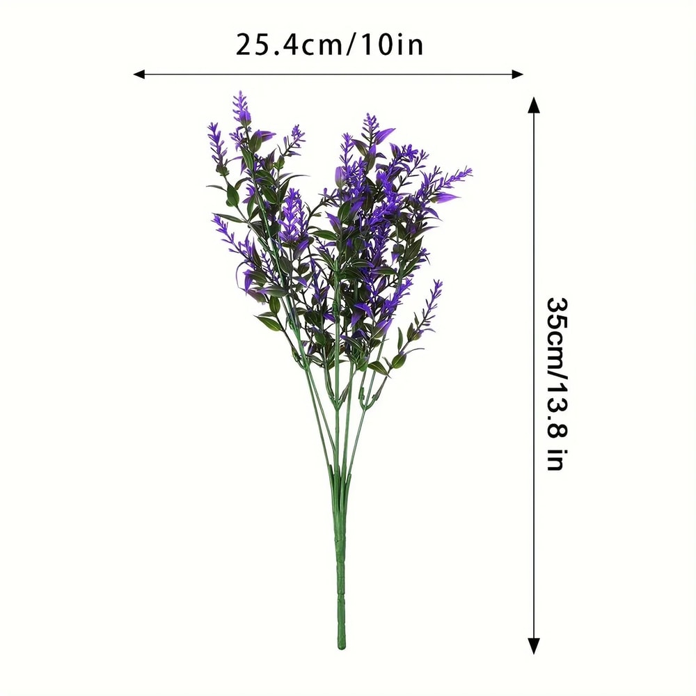 12Bundle UVResistant Artificial Lavender Flowers For Outdoor Planters And Window Boxes 2