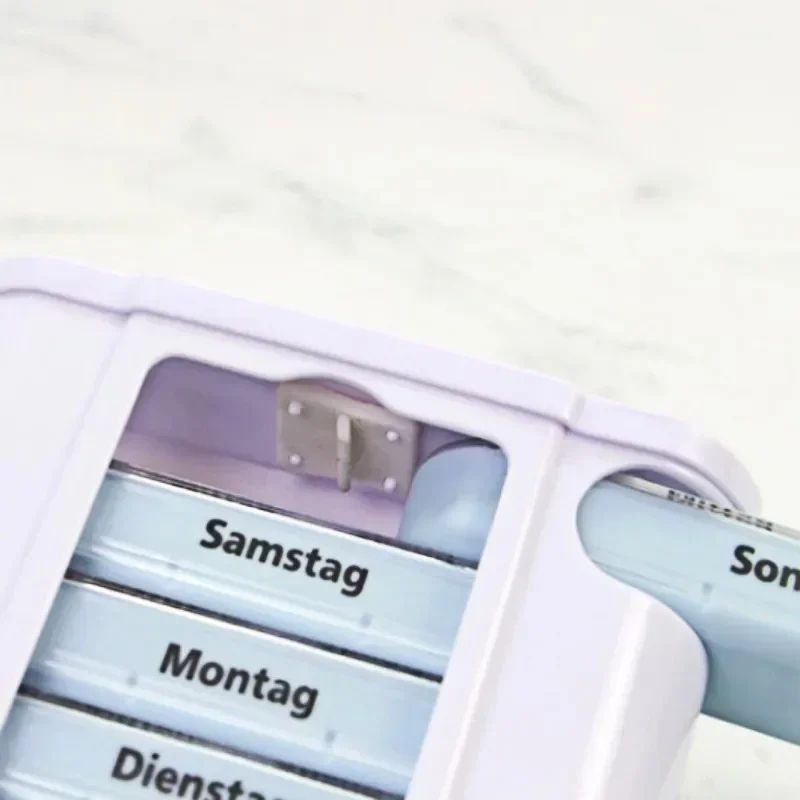 7Day Weekly Pill Organizer With 28 Compartments Portable Travel Medicine Case 4