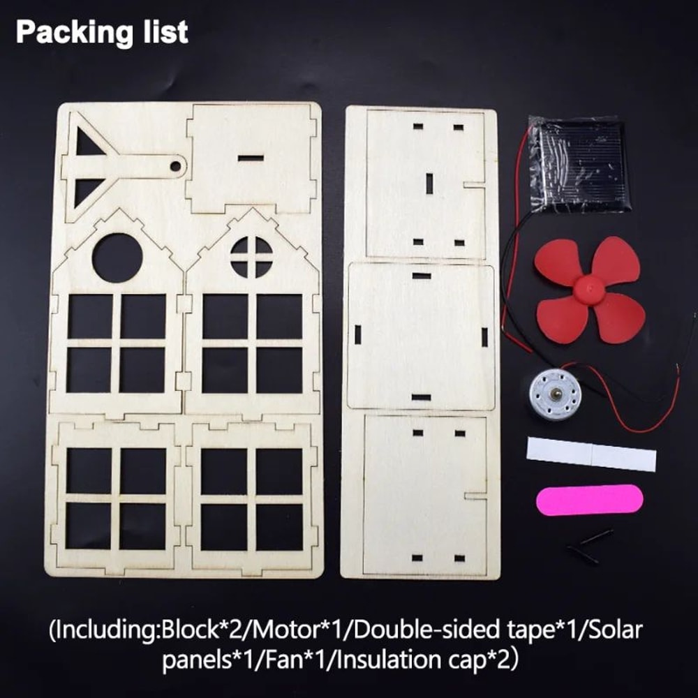 Solar Windmill STEM Science Kit 2in1 DIY Learning Toy For Kids 2