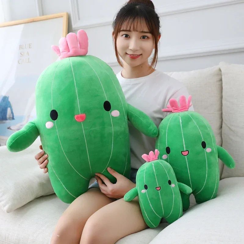 Kawaii Cactus Plush Pillow Soft Stuffed Plant Pillow For Cozy Home Decor 2