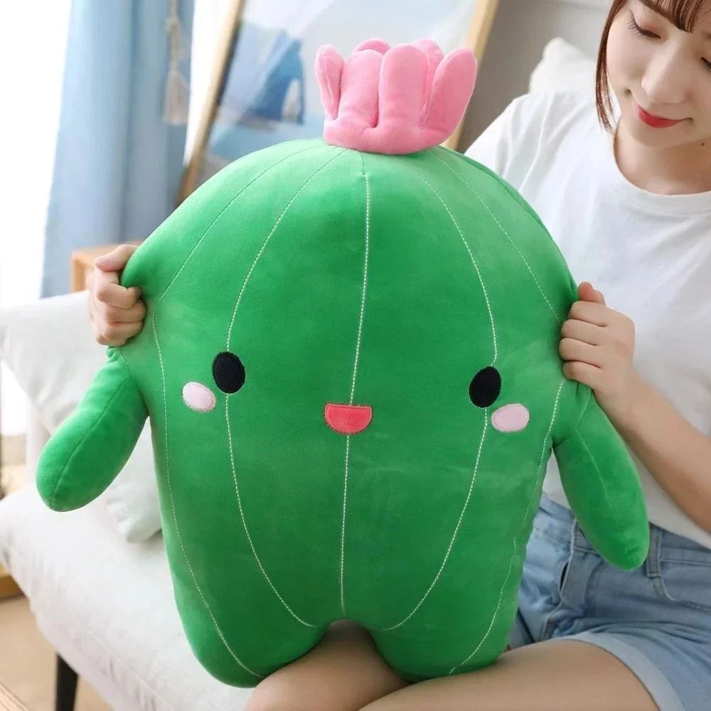 Kawaii Cactus Plush Pillow Soft Stuffed Plant Pillow For Cozy Home Decor 4