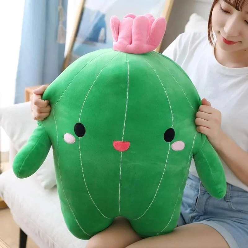 Kawaii Cactus Plush Pillow Soft Stuffed Plant Pillow For Cozy Home Decor 4