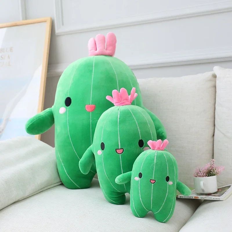 Kawaii Cactus Plush Pillow Soft Stuffed Plant Pillow For Cozy Home Decor 5