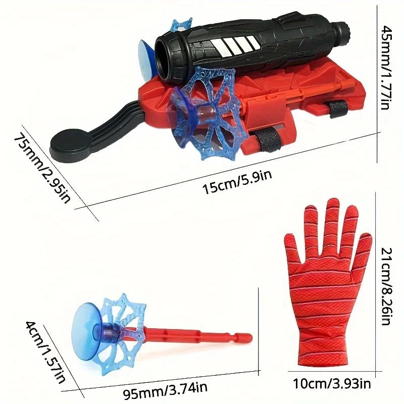 Red Blue Spider Web Shooter Glove Wrist Web Shooter Toy For Superhero Cosplay Parties Gifts 1