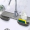 Silicone Kitchen Sink Organizer With Dual Pockets Sink Splash Guard QuickDrain Mat 0