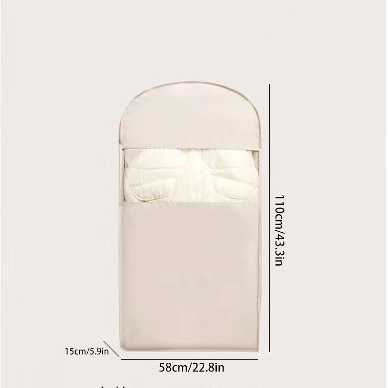 Hanging Compression Storage Bag For Winter Coats Visible Dustproof Garment Cover SpaceSaving Wardr 7