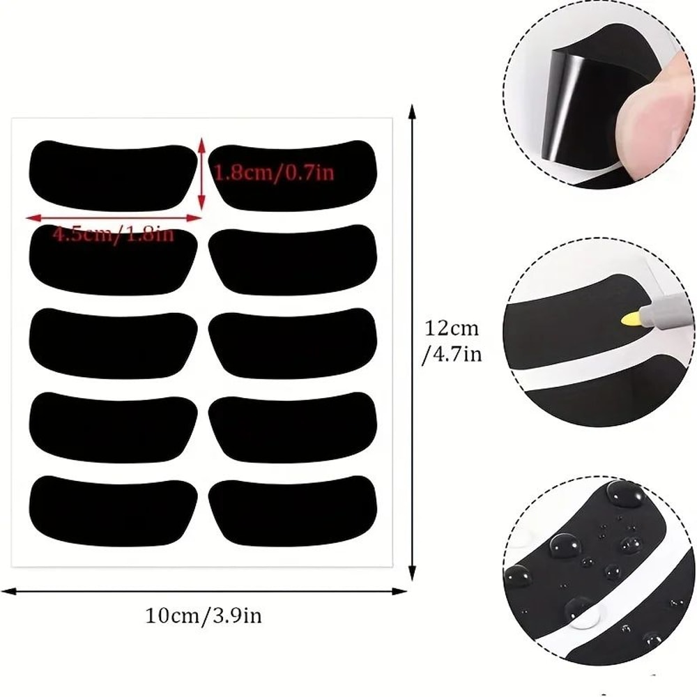 Waterproof Eye Black Stickers For Game Day SelfAdhesive Sports Face Strips Erasable 1