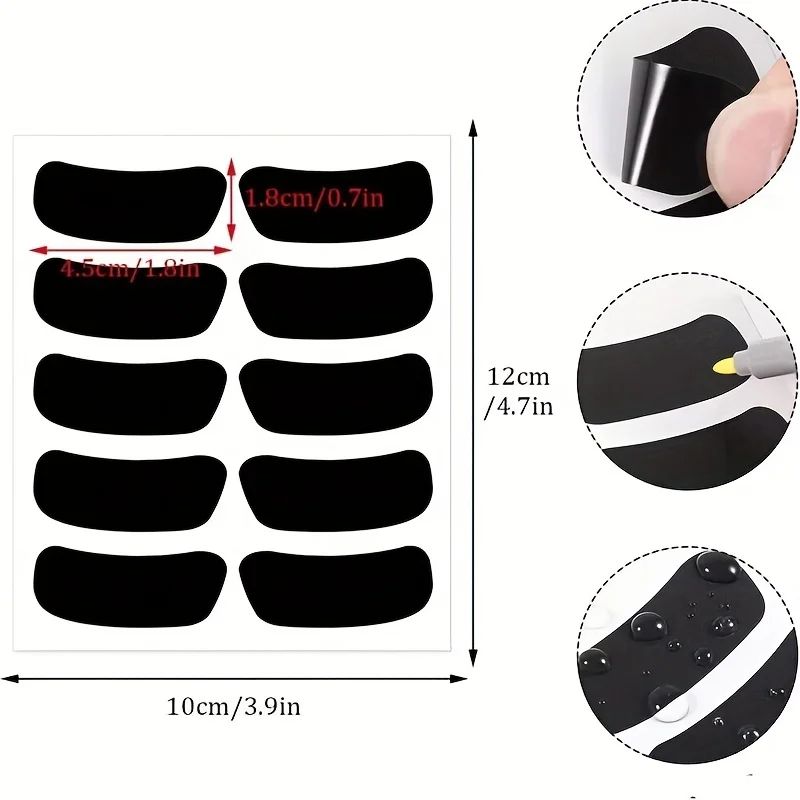 Waterproof Eye Black Stickers For Game Day SelfAdhesive Sports Face Strips Erasable 1