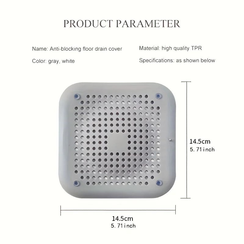 AntiClog Silicone Drain Strainer Hair Catcher Shower Sink Bathtub Deodorizing Stopper 1