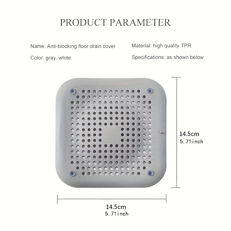 AntiClog Silicone Drain Strainer Hair Catcher Shower Sink Bathtub Deodorizing Stopper 1