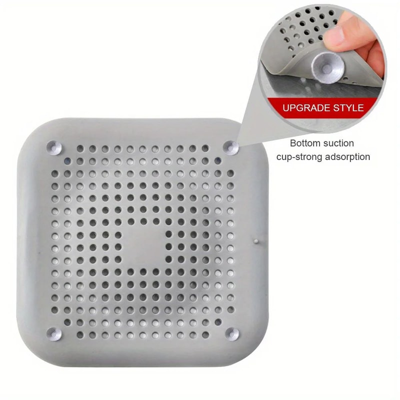AntiClog Silicone Drain Strainer Hair Catcher Shower Sink Bathtub Deodorizing Stopper 2