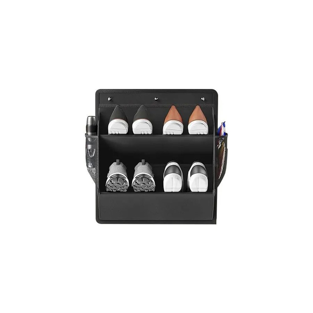 Foldable Wall Mounted Shoe Organizer With Adhesive Pockets For RV Closet Small Spaces 6