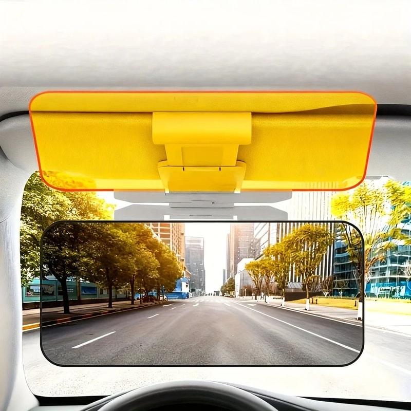 Day Night Car Sun Visor Extender With Anti Glare Visor Shield And UV Protection 0