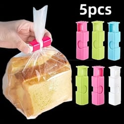 5-piece airtight bag clips set for snacks & bread - moisture-proof chip clips fresh-keeping sealers