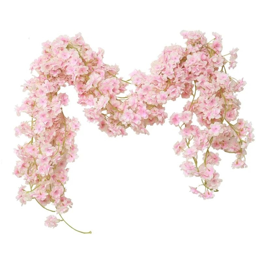 708 Sakura Vine Artificial Cherry Blossom Garland For Wedding Arch Spring Home Decor 0