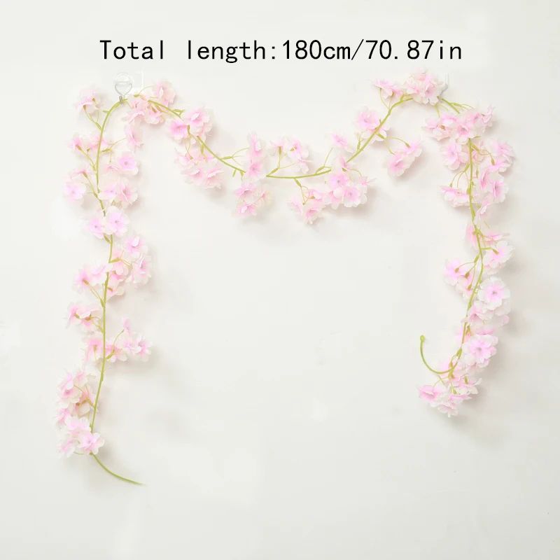 708 Sakura Vine Artificial Cherry Blossom Garland For Wedding Arch Spring Home Decor 5
