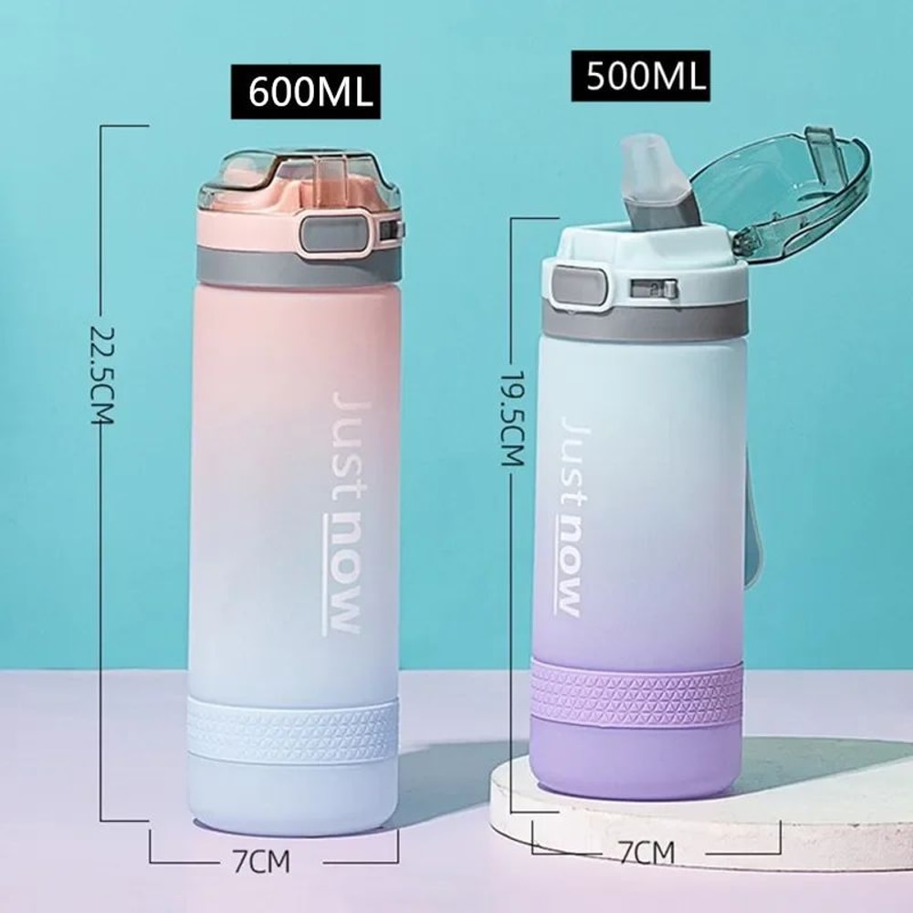600ml Water Bottle Portable Sports Shaker Bottle Cute Plastic Drink Bottle For Kids And Teens 5