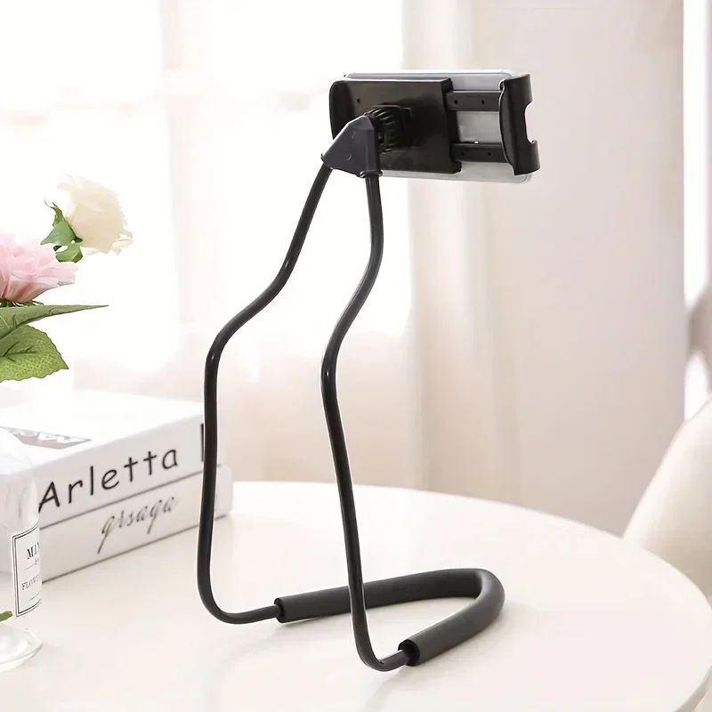 Adjustable Neck Phone Holder With 360 Rotation Extendable HandsFree Stand For Calls Streaming Self 5