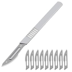 carbon steel scalpel blade set with handle, precision craft knife for pcb and screen repair