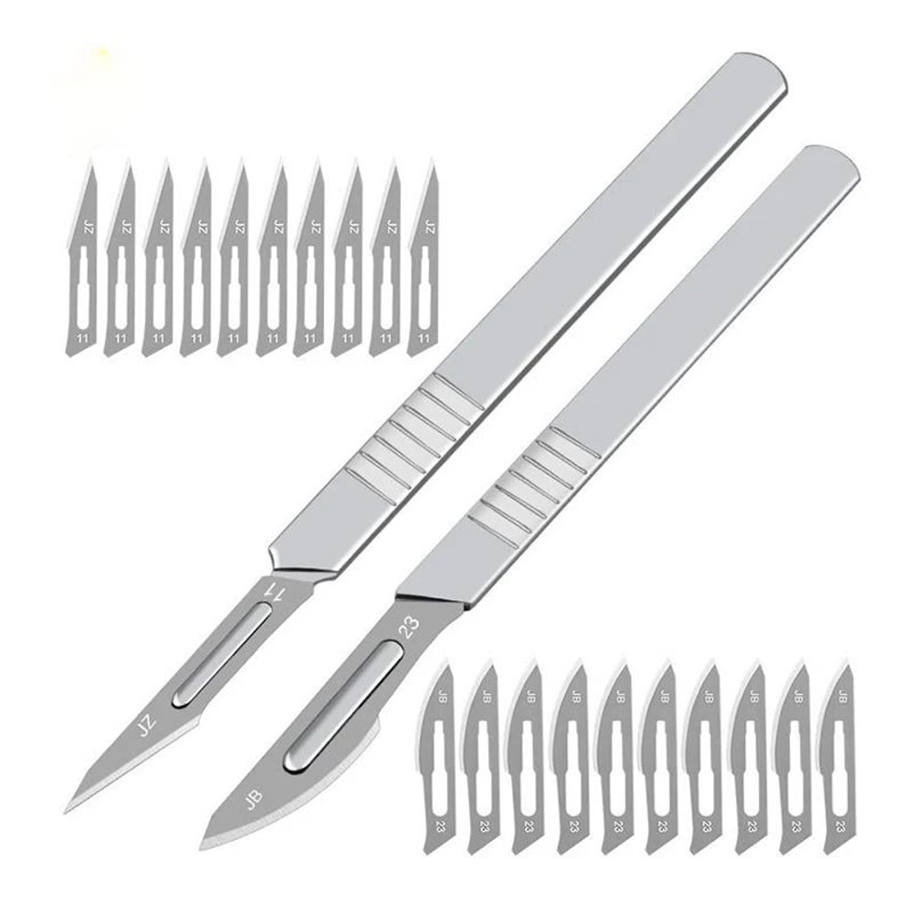 Carbon Steel Scalpel Blade Set With Handl Precision Craft Knife For PCB And Screen Repair 5