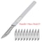 Carbon Steel Scalpel Blade Set With Handl Precision Craft Knife For PCB And Screen Repair 7