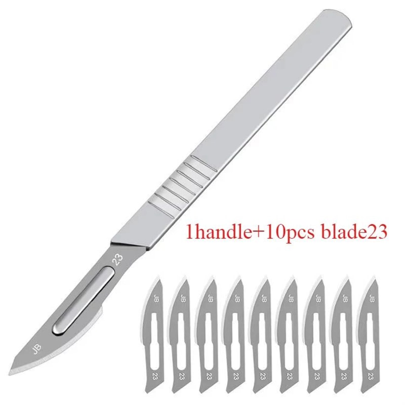Carbon Steel Scalpel Blade Set With Handl Precision Craft Knife For PCB And Screen Repair 7
