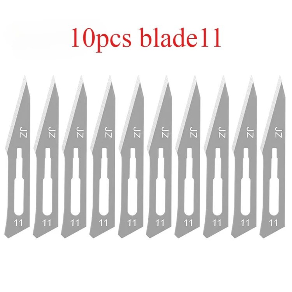 Carbon Steel Scalpel Blade Set With Handl Precision Craft Knife For PCB And Screen Repair 8